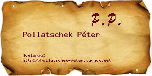 Pollatschek Péter névjegykártya